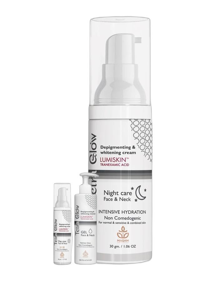 Tetra Glow Day Care Set & Tetra Glow Face Whitening Night Cream 30 gm Bundle - Image 1